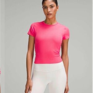 Lululemon All It Takes Nulu Short-Sleeve T-Shirt Lipgloss Size 4 W3ET8S